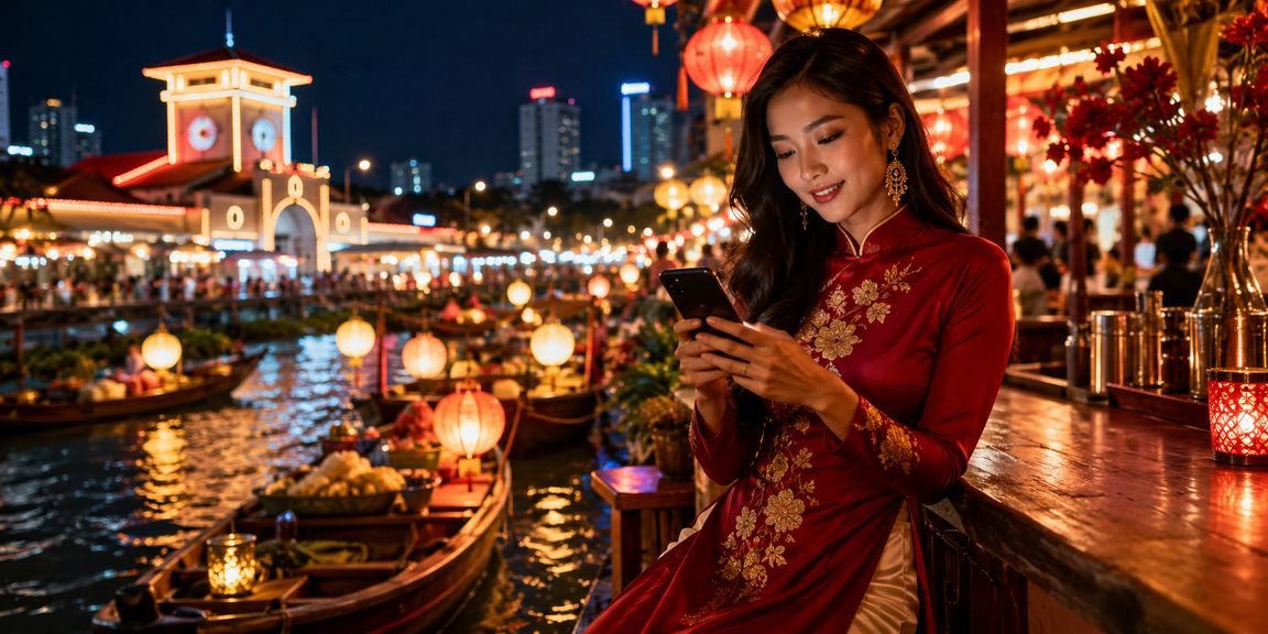 Người chơi đăng nhập casino trực tuyến trên điện thoại tại Hồ Chí Minh ban đêm